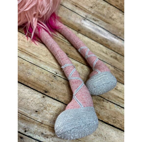 Mud Pie Ballerina Flamingo Plush Ballet Dancer 13" Shelf Sitter - Picture 7 of 12